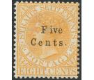 SG20b. 1879 5c on 8c Orange. 'F I' Spaced. Exceptional mint...