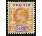 SG59a. 1906 2d Orange and mauve. 'Dented Frame'. Superb fresh mi