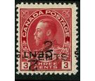 SG265 Variety. 2c on 3c Carmine. 'Overprint Double, One Inverted