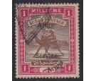 SG A6a. 1906 1m Brown and carmine. 'Overprint Double, One Diagon