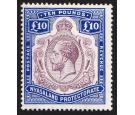SG99e Variety. 1919 £10 Purple and royal blue. 'Nick in top rig