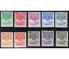 SG1-10. 1933 Set of 10. Brilliant fresh mint...