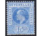 SG64a. 1906 15c Ultramarine. 'Dented Frame'. Superb fresh perfec