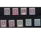 SG54-62. 1904 Set of 9. Very fine mint...