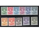 SG18-28. 1938 Set of 11. Post Office fresh U/M mint...