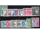 SG280-295. 1954 Set of 15 plus shades. Brilliant U/M mint...