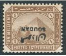 SG1a. 1897 1m Pale brown. 'Overprint Inverted'. Choice superb fr