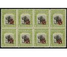 SG206. 1916 6c Apple-green and black. Brilliant U/M block of 8..