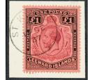 SG80. 1928 £1 Purple and black/red. Select brilliant fine used 