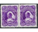 SG74b. 1898 10/- Bright violet. Very fine mint pair...