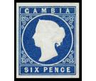 SG8. 1874 6d Blue. Superb mint with gorgeous colour...