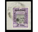 SG11. 1917 2a on 1pi Black and violet. Eceptionally fine used on