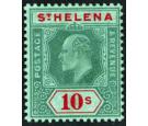 SG70. 1908 10/- Green and red/green. Very fine fresh mint with l