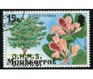 SG O30a. 1980 15c Multicoloured (Orchid tree). 'Overprint Double