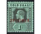 SG79ds. 1920 1/- Black on green/emerald back. Brilliant fresh 'S