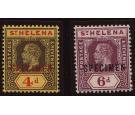 SG83s-84s. 1912 4d and 6d 'SPECIMEN'. Brilliant U/M