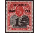 SG88s. 1919 1d+1d Black & Carmine. 'SPECIMEN'. Brilliant U/M...