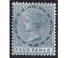 SG24a. 1886 4d Grey. Malformed "CE" in "PENCE". Superb fresh min