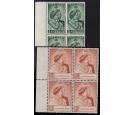 SG134-135. 1948 Silver Wedding. Set if 2. U/M mint blocks of fou