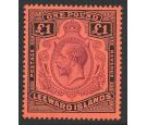 SG80b. 1928 £1 Purple and black/red. 'Broken Crown and Scroll'.