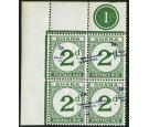 SG D20 Variety. 1965 2p on 2d Green. 'Surcharge Treble. Two Albi
