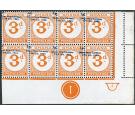 SG D21 Variety. 1965 3p on 3d Orange. ERROR: (Value Only) Omitte