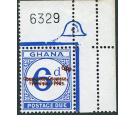 SG D22ba. 1965 6p on 6d Bight ultramarine. 'Surcharge Double'. U