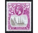 SG104b. 1922 6d Grey and bright purple. 'Torn flag'. Brilliant f