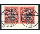 SG H6. 1914 30pf Black and orange/buff. Superb used pair on piec