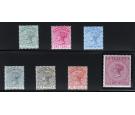 SG106-113. 1883 Set of 7. Very choice mint...