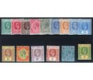 SG91-105. 1921 Set of 15. Choice fresh mint...