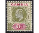 SG51a. 1902 6d Pale sage-green and carmine. 'Dented Frame'. Supe