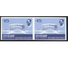 SG598 Variety. 1973 15c Light cobalt and deep grey-blue. 'Imperf