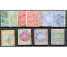 SG41-50. 1908 Complete set with shades, superb fine used...