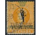 SG37b. 1886 1d on 1 1/2 Orange. 'Surcharge Double'. Superb used.