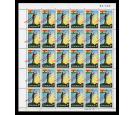 SG381 Variety. 1965 1p on 1d Multicoloured. "Major shift of surc