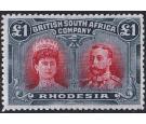 SG166. 1910 £1 Rose-scarlet and bluish black. Superb fresh well