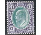 SG258. 1903 £1 Green and violet. Superb fresh mint...