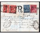 SG65. 1895 Registered envelope to Twickenham, London...
