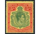 SG141a. 1944 5/- Green and red/pale yellow. Superb U/M mint...