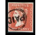 SG41. 1859 1d Deep red. Choice superb fine used...