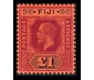 SG137. 1914 Â£1 Purple and black/red. Brilliant fresh well centr