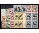 SG151-164. 1954 Set of 14. Brilliant U/M mint blocks of 4...