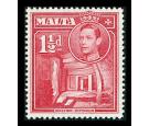 SG220a. 1938 1 1/2d Scarlet. 'Broken Cross'. Superb fresh U/M mi