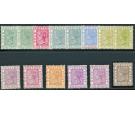 SG11-19a. 1884 Set of 9 with extra shades. Superb fresh mint...