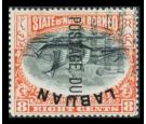 SG D6ba. 1901 8c Black and vermilion. 'Frame Inverted'. Postage
