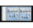 SG4b. 1899 2 1/2 PENCE on 2 1/2d blue. 'Surcharge 12mm high'. Fa