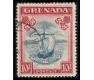 SG163b. 1943 10/- Slate-blue and bright carmine. Choice superb u