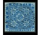 SG4. 1857 3d Pale blue. Superb fine used...