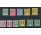 SG25-34. 1907 Complete set. Superb fresh mint...